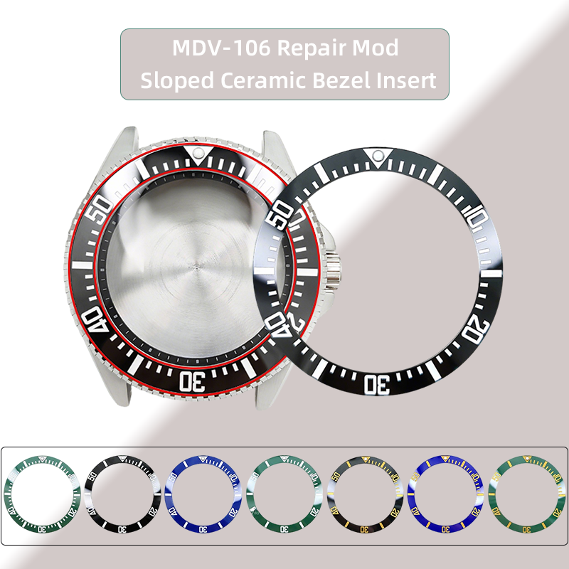 Watch Bezel Insert - CASIO MDV-106 Eğimli Seramik Çerçeve Ekleme