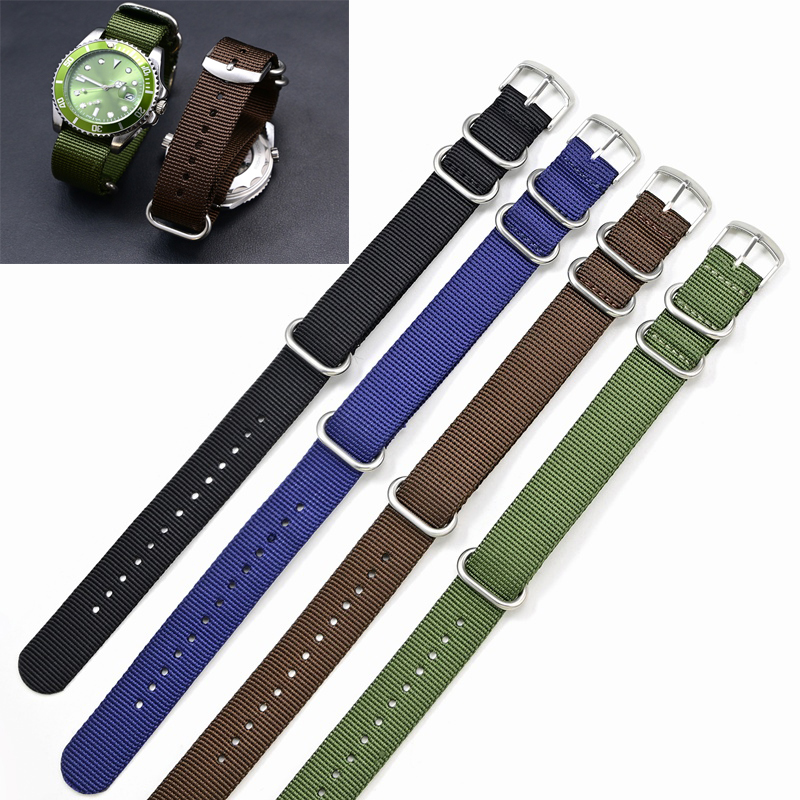 Watches Rolex Smartwatch - 3 halkalı Naylon saat kayışı Kumaş