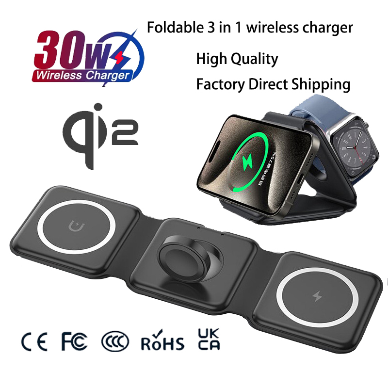 Watches Smartwatch Samsung - Evrensel Qi2 Manyetik Katlanabilir Şarj İstasyonu