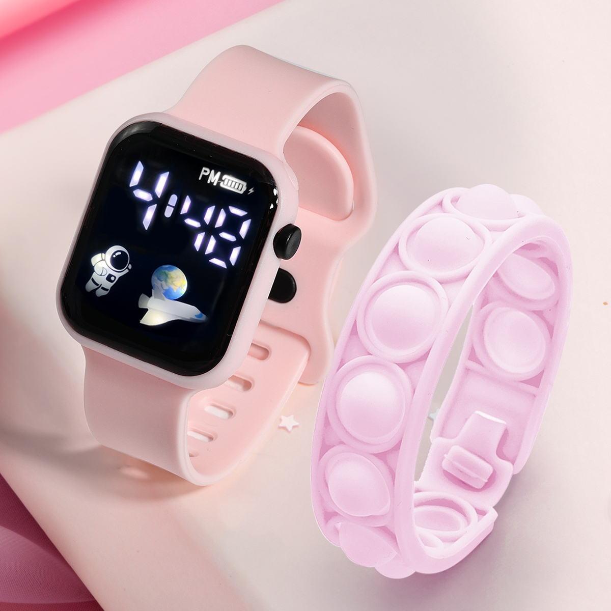 Smartwatch Watches Gift For Boys - 2 adet akılı çocuk saati bilezik