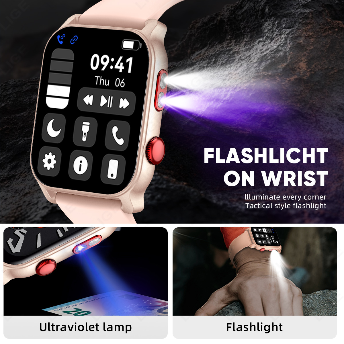 LIGE Ultra İnce Akıllı Saat Ka - Smartwatch Purple Watches For Women incelemesi ve fiyatı
