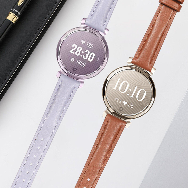 Garmin Lily2 için hakiki deri  - Smartwatch Purple Watches For Women incelemesi ve fiyatı